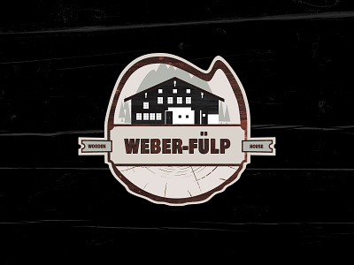 Wooden House Logo architecture black branding brown cottage creative logo design graphic design green house house logo interior design company logo log cabin design black logo logo design property logo design vintage western wood wooden wooden log flat design