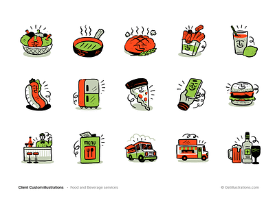 Food Custom Icons branding commercial license custom design design system food food icons getillustrations graphic design icons ilcon illustration illustrations logo order icons order illustrations ui vector vector assets vector illustration website design