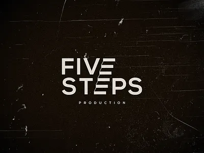 Five Steps Production logo five five steps logo movie production steps typography vali21