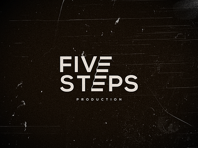 Five Steps Production logo five five steps logo movie production steps typography vali21