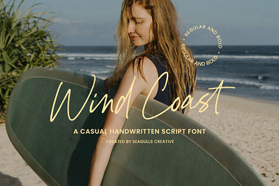 Wind Coast Handwritten Script Font casual font casual script diary font handwriting handwritten handwritten font journal lettering logo font logotype notes script script font signature signature font signature script stylish font stylish signature typography