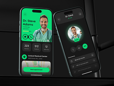 Healthcare, Doctor's info, Сonsultation online | Mobile App clinical development healthcare healthtech hospital medical medicine no code no code development nocode patient care ui ui design ui ux uidesign web design web development wellness