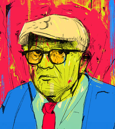 David Hockney - Portrait artist artistic character david hockney illustration illustrator painter people pop art portrait portrait illustration procreate the great