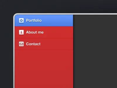 Maybe something... black blue icons red