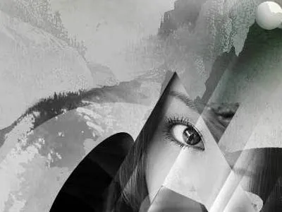 New personal site concept asian colour concept grey portfolio water colour