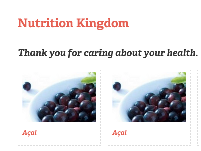 Nutrition Kingdom pink typography
