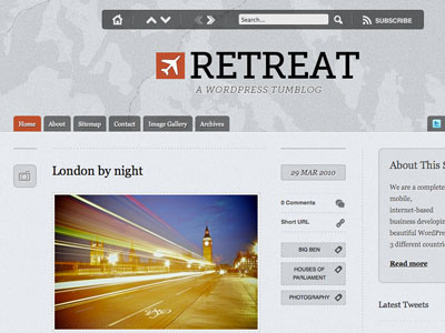 Retreat tumblog theme wordpress