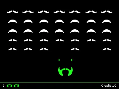 Mutton Chops Invaders black game mutton chops pixel playoff space invaders