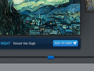NIGHT art blue button gallery slider