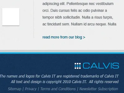 Calvis It blue footer grey