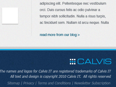 Calvis It blue footer grey