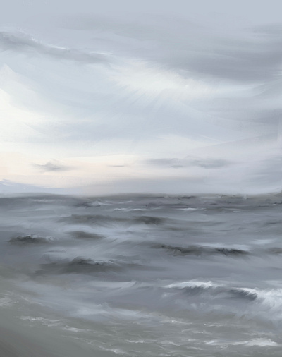 Only the Waves Move On art digital art digital painting procreate