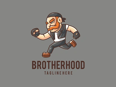 BrotherHood Character beard branding brotherhood cartoon character design gang graphic graphic design illustration logo motorcycle