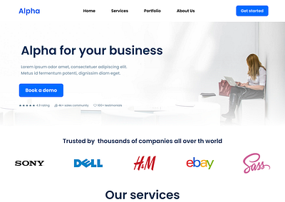 Alpha - Corporate Website Template ui