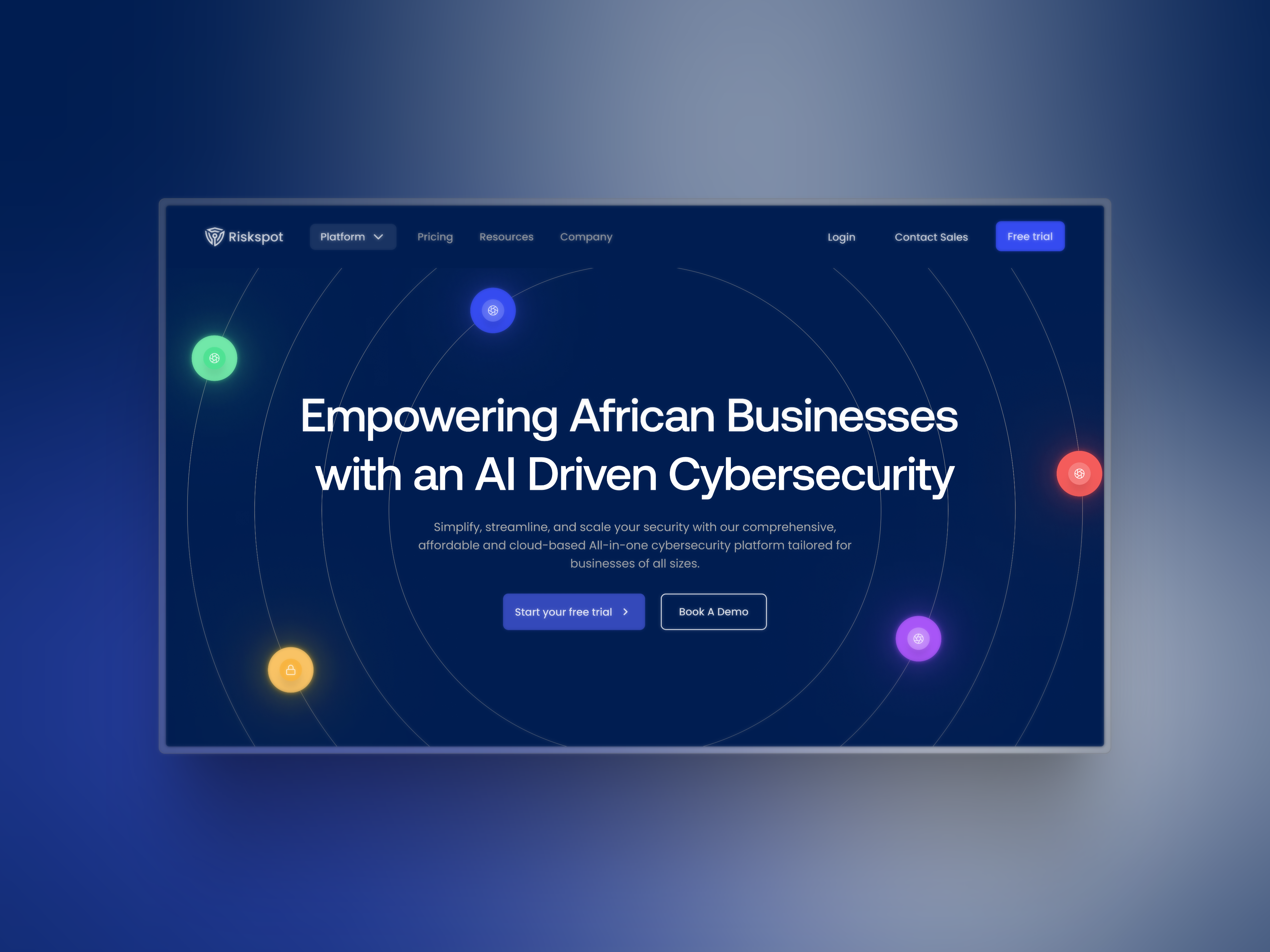 Initial Design Concept for Riskpot.io cybersecurity figma landing page saas ui uiux web design