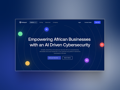 Initial Design Concept for Riskpot.io cybersecurity figma landing page saas ui uiux web design