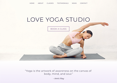 Yoga Website Template ui