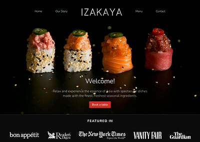 Restaurant Website Template ui