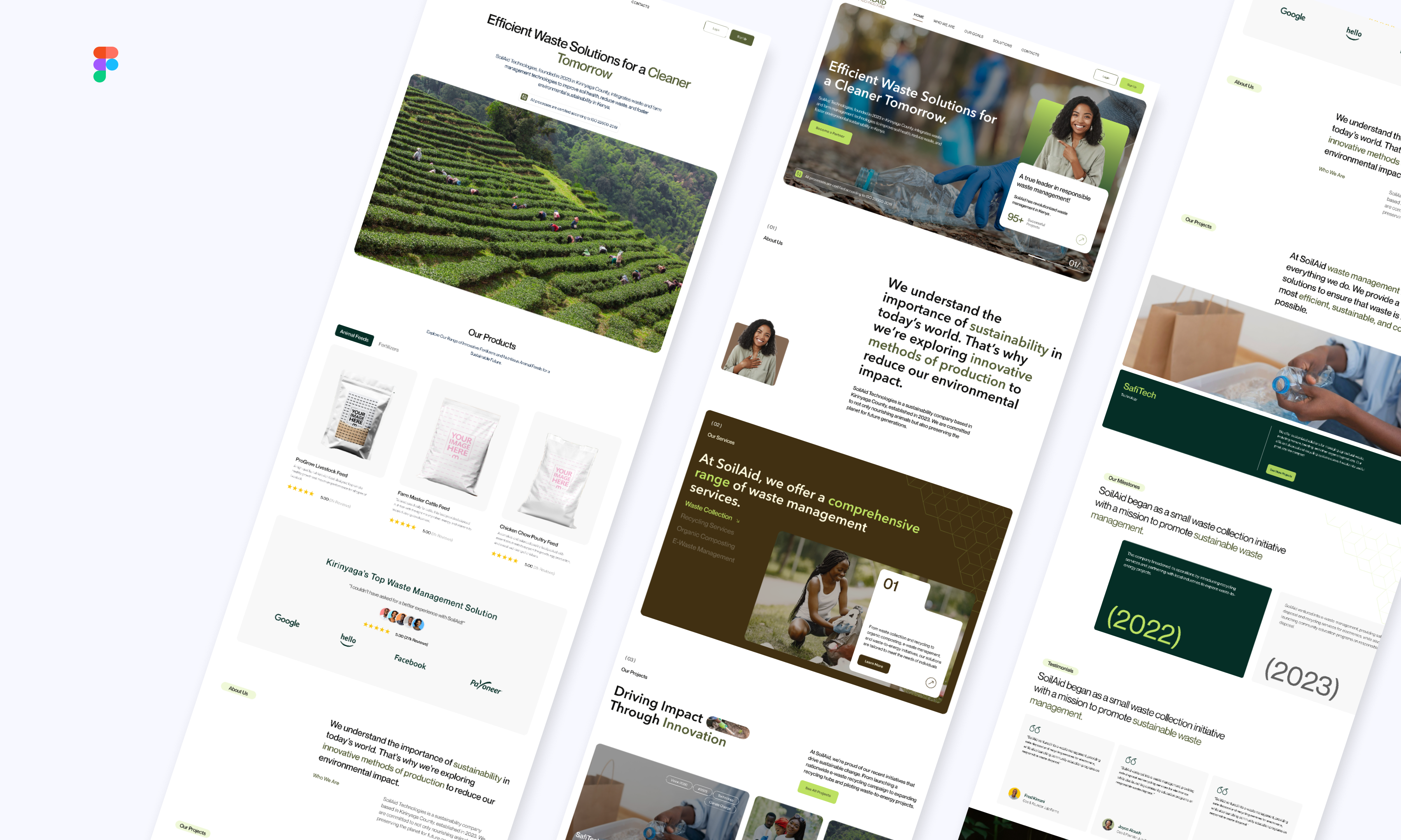 SoilAid Eco Friendly Waste Management Solutions. branding environmental ui uidesign ux web design website