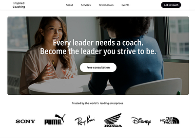 Coaching Website Template ui