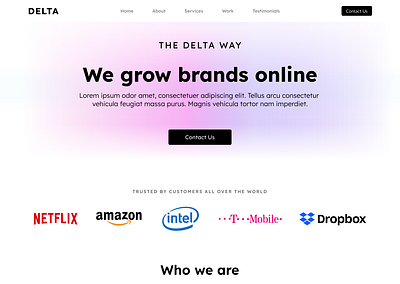 Digital Agency Website Template ui