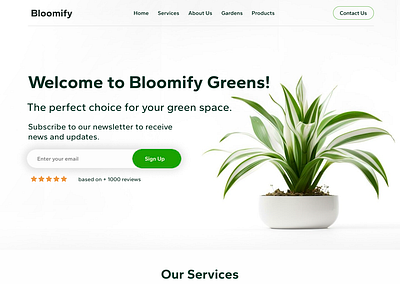 Gardening Website Template ui