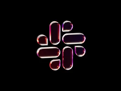 Glass Slack Logo, 3D animation 3d 3d animation abstract after effects animated animation arnold branding cinema4d design glass hero illustration logo motion graphics render simple slack ui web design