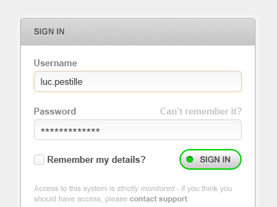 Login Form v2 box shadow form glow rounded corners