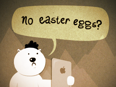 No Easter Eggs? apple bear brown caption contest easter egg ipad rebound yellow