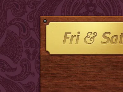 Work in progress for a menu section gold menu wallpaper wood