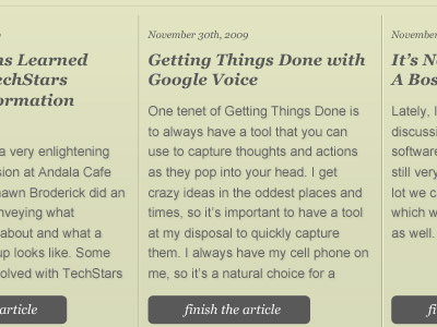Blog Columns atedrake bold georgia grey italic tan