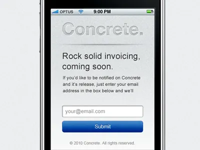 Concrete iPhone concrete grey helvetica iphone sign up texture