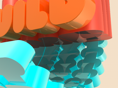 3D Text Fun 3d blue cinema4d colors fun light orange red reflection text type