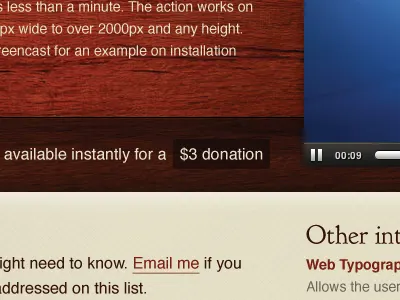 Photoshop Browser UI Action photoshop web design wood
