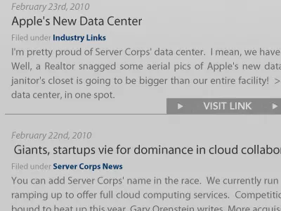 Blog Archive Template avenir blue myriad pro redesign servercorps