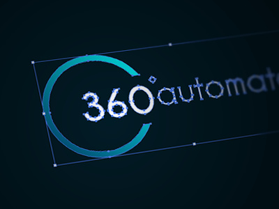 360 Automated Logo blue circle logo typeface typography