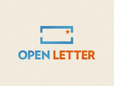 Open Letter Brand blue letter mail openletter orange texture