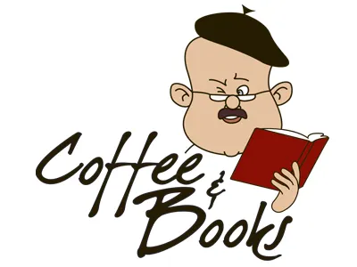 Logo coffee&books books coffee illustration logo magazine poet poetry reading shop
