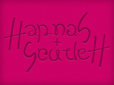 Hannah+Scarlett (first draft) ambigram hannah scarlett