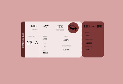 Daily UI : 24 Boarding Pass..