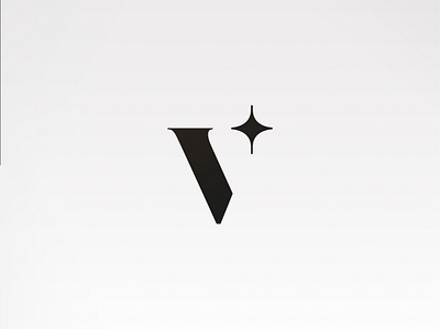 V logo for Vauramo real estate agency initial logo logodesigner logolounge monogram shine simple sparkle star typography v