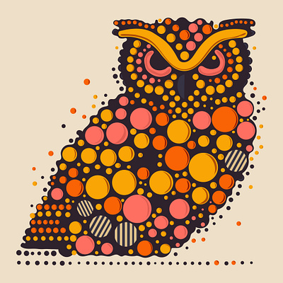 Illustration animals abstraction owl flat format app branding design graphic design illustration logo typography ui ux vector