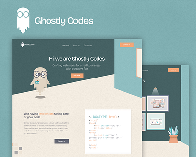 Ghostly Codes - Web design graphic design illustration ui uiproject vectorillustration