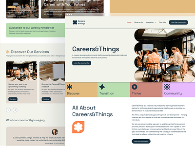 Landing page design - Career development platform landing page website design