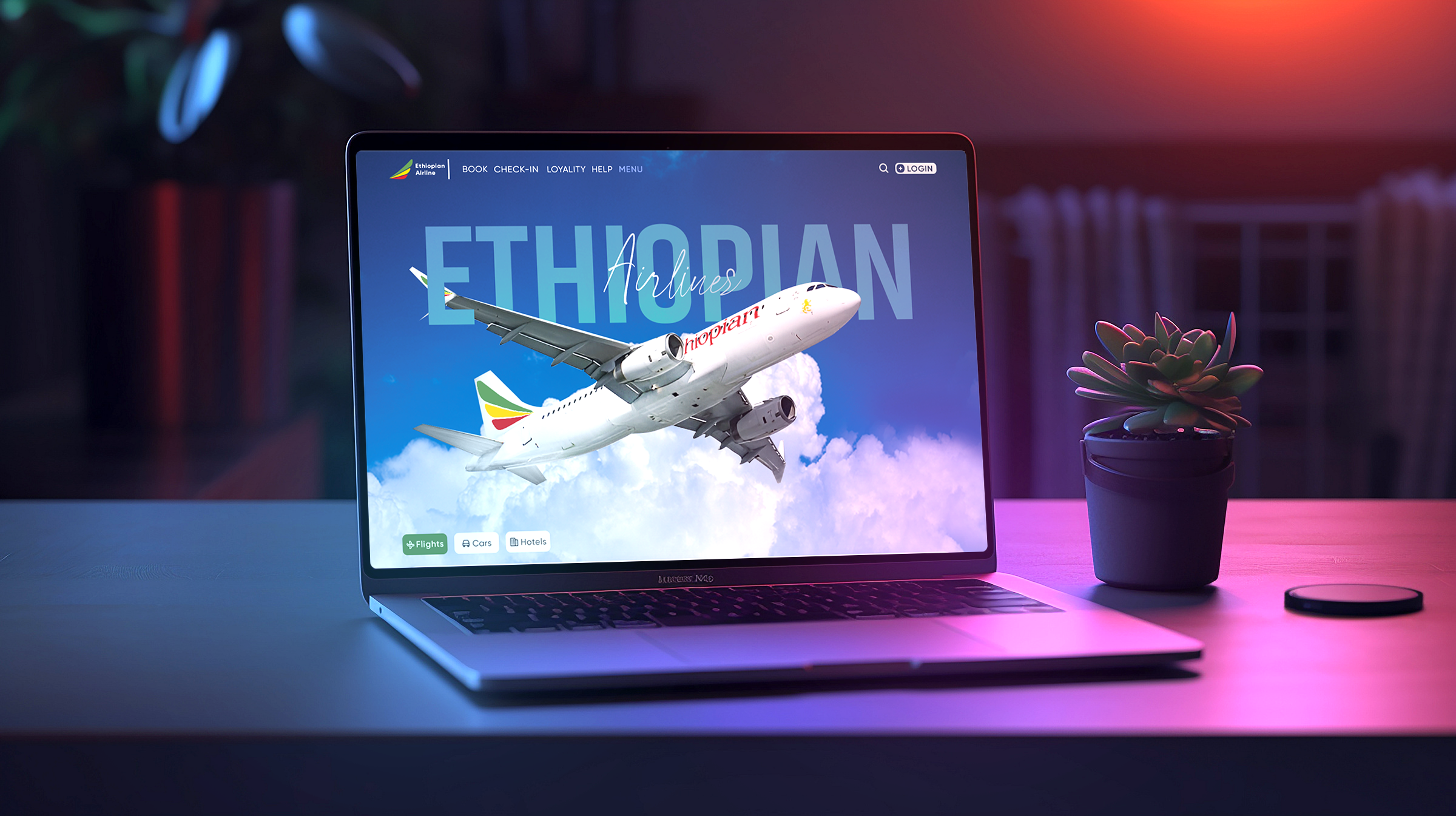 Example of Ethiopian Airlines Website Redesign