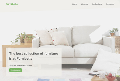 Furniture website landing page branding creative daily ui design ecommerce elegant figma furniture landing page online shopping simple ui ux webdesign