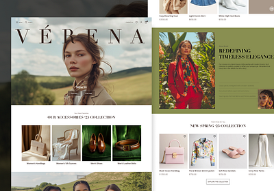 e-commerce Website | VERENA design e commerce landing page ui ui design ux ux design