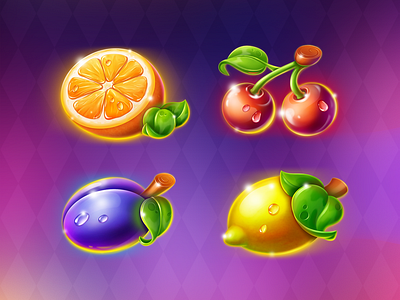 Fresh & Juicy! casin concept art digitalart gambling game art illustration slot slotdesign