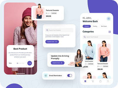 Online Casual Clothing Store - App Concept branding graphic design ui