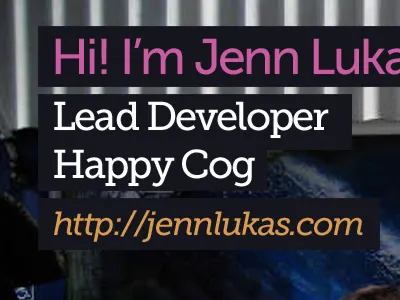 "Hi!"'s in slides are so 2005 iliveonthesecondfloor jsconf keynote mynameisluka(s)